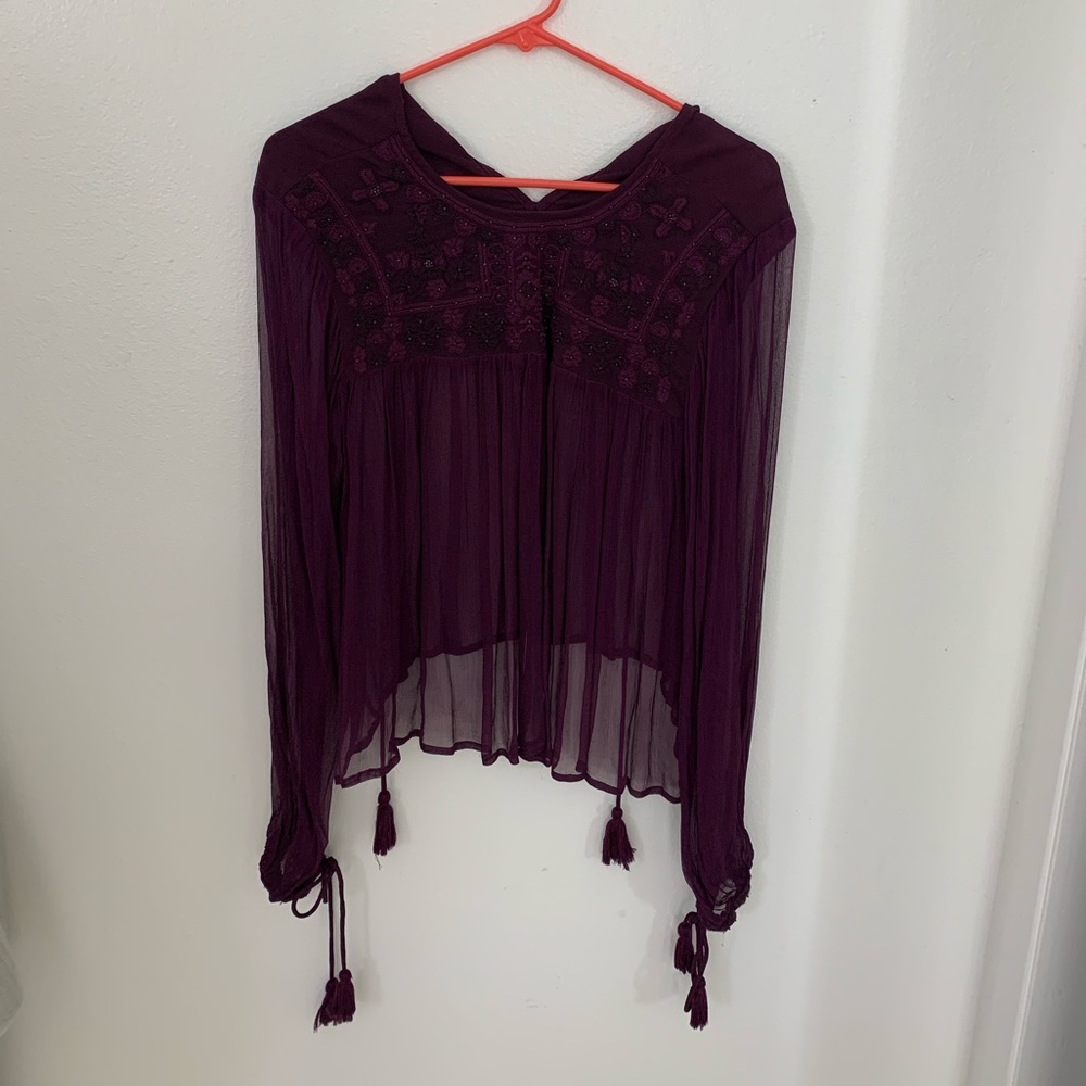 Purple Free People top
